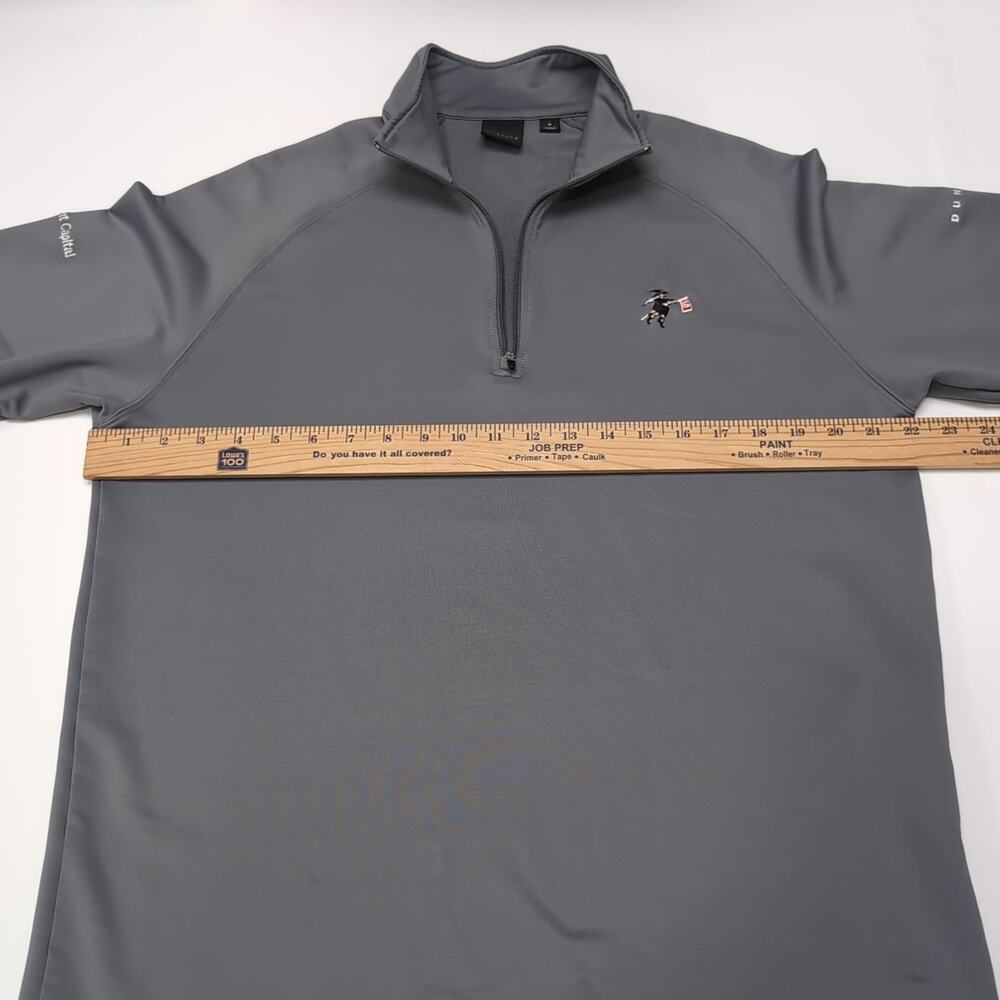 Dunning Golf 1/4 Zip Performance Pullover Mens M Gray Halloween Witch Broom READ - Picture 12 of 15